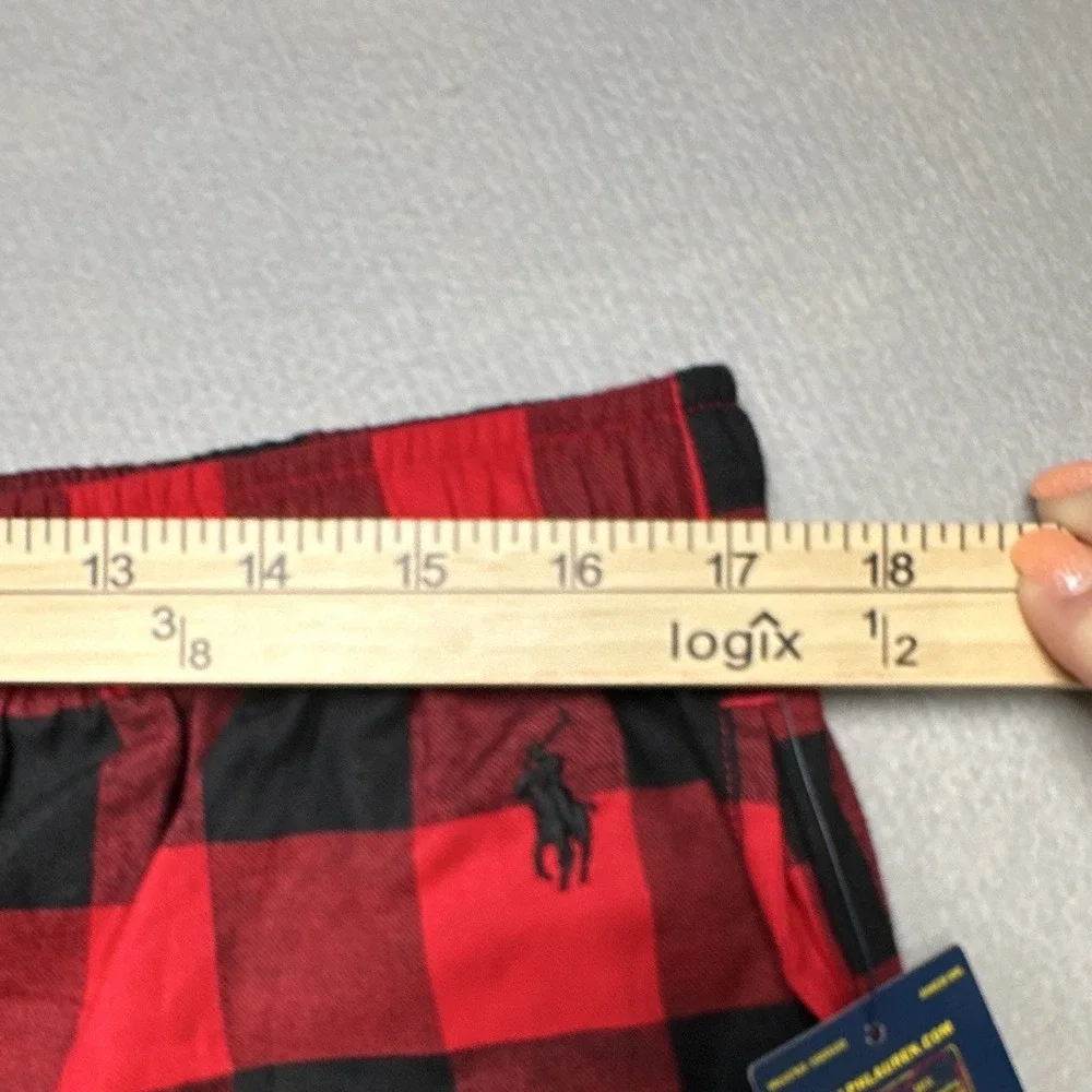 NWT Polo Ralph Lauren Pajama Pants Mens XL Red Black Buffalo Plaid Cotton